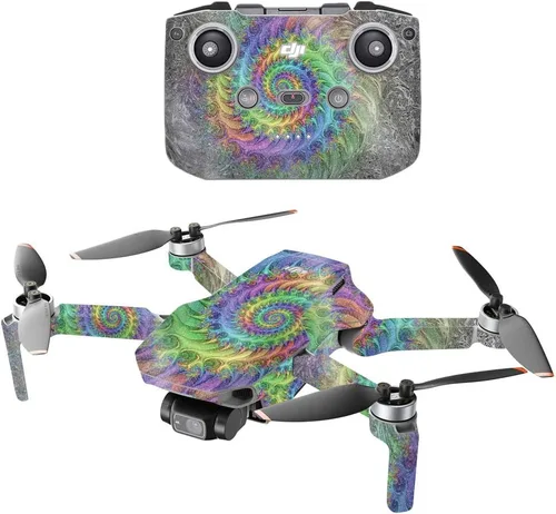 Vista 8 de MightySkins Glitter brillante compatible con DJI Mini 2 Dron portátil – Ácido Acabado de purpurina protector, duradero de alto brillo Fácil