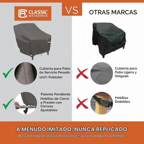 Vista 2 de Classic Accessories - Cubierta Ravenna para parrillas amuradas. 55-326-365101-EC, XS, Marrón topo