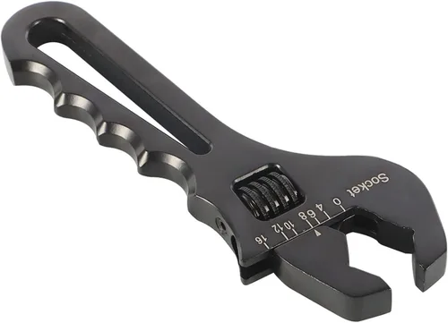 Vista 4 de labwork 3AN-16AN Llave inglesa ajustable Spanner de aluminio ligero para adaptador de conexión de manguera AN, extremo negro