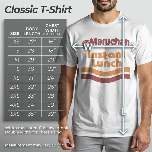 Vista 6 de Maruchan Ramen Noodle Instant Lunch Logo Camiseta para hombre