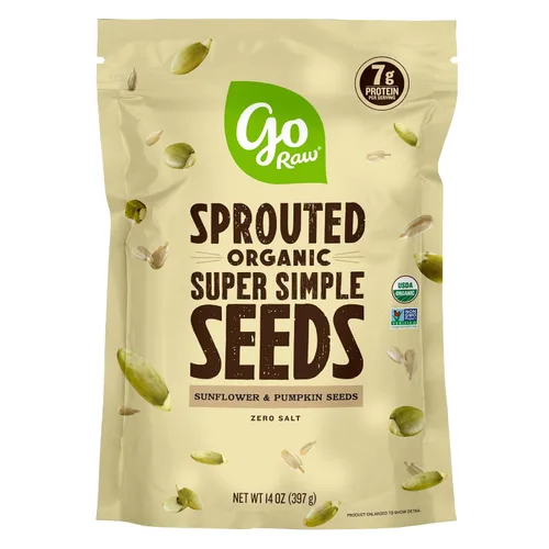 Vista 7 de Semillas germinadas y orgánicas mixtas Go Raw, 13 oz, sin sal, Keto, Kosher, superalimento