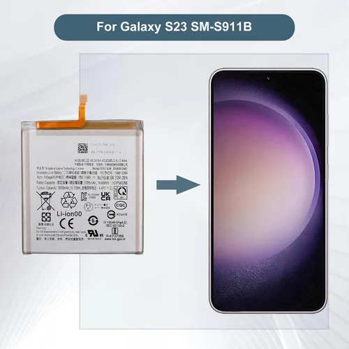 Vista 6 de Batería de repuesto EB-BS911ABY compatible con Samsung Galaxy S23 5G SM-S911U batería con herramientas