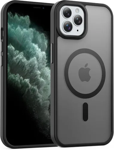 Vista 98 de Funda transparente para iPhone 11 con protector de pantalla, compatible con Magsafe, antiamarilleo, protección de grado militar, a prueba de golpes