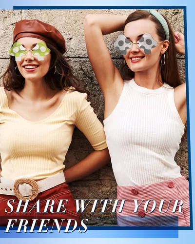 Vista 6 de 6 pares de lentes de sol con forma de hongo irregular sin marco gafas de sol retro de moda divertidas gafas de sol rave gafas de hongo transparentes