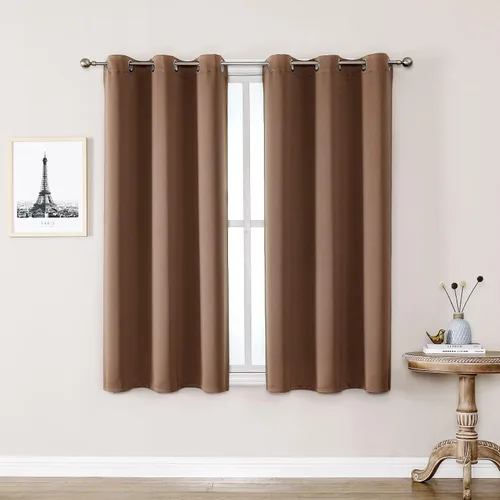 Vista 89 de ChrisDowa - Cortinas cortas para ventana de 40 pulgadas para dormitorio - Cortinas cortas con ojales y aislamiento térmico para oscurecer
