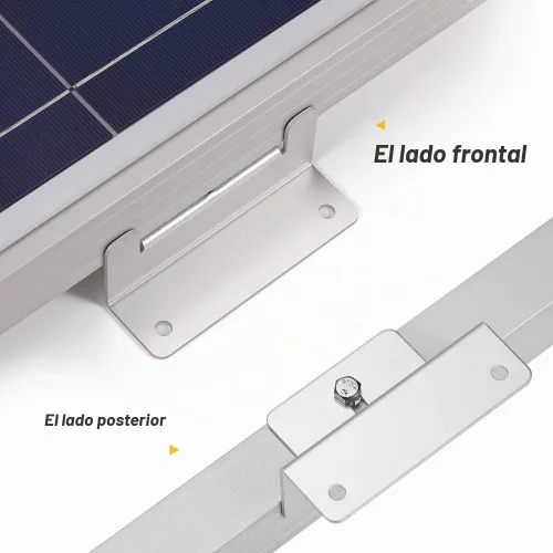 Vista 2 de BougeRV 8 unidades de soporte tipo Z para montaje de panel solar, compatible con RV, techo, embarcación, fuera de la red, 2 juegos de 4