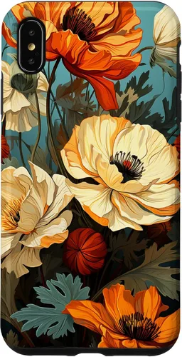 Vista 11 de Funda de flores mexicanas para iPhone 12 Pro Max Marigold Flower and Teal Aqua Blue Cyan