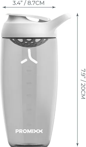 Vista 5 de Promixx Pursuit - Botella mezcladora de proteínas, botella deportiva prémium para mezclas de proteínas y batidos de suplementos, vaso mezclador