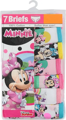 Vista 2 de Disney Ropa interior Minnie Mouse para niña con estampados surtidos en tamaños 23t, 4t, 4, 6, 8 y 10