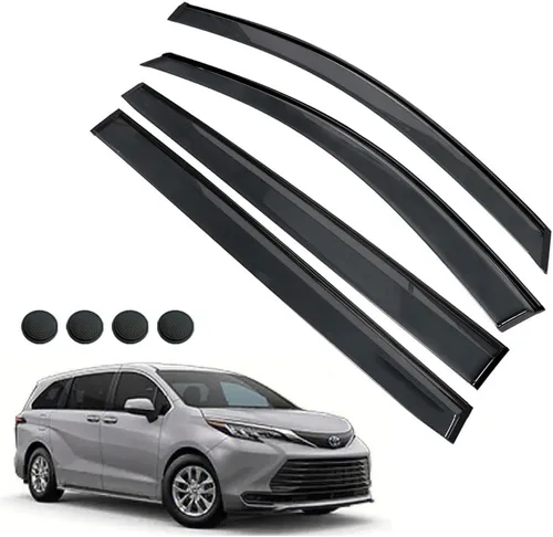 Vista 27 de Protectores de lluvia para Mazda 3 Hatchback 2010-2013, deflectores de ventana lateral con cinta adhesiva para Mazda 3 Hatchback, viseras de ventana