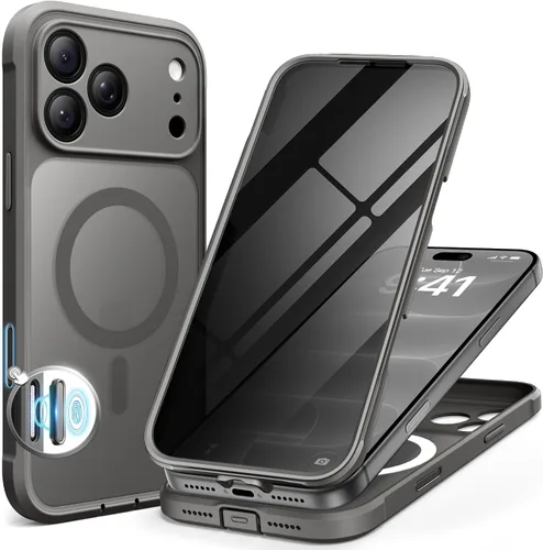 Vista 20 de BERFY for iPhone 12 Pro Max Case, Fit for Magsafe Negro