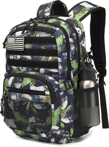 Vista 15 de Wotony Mochila táctica militar para hombres, bolsa de asalto de 3 días con sistema Molle para aventuras al aire libre (negro, 25L)