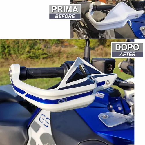 Vista 3 de Resin Bike Adhesivo protector de mano para motocicleta compatible con BMW R 1250 GS - R1250 GS Adventure from Shock and Scratches Adhesivo de resina