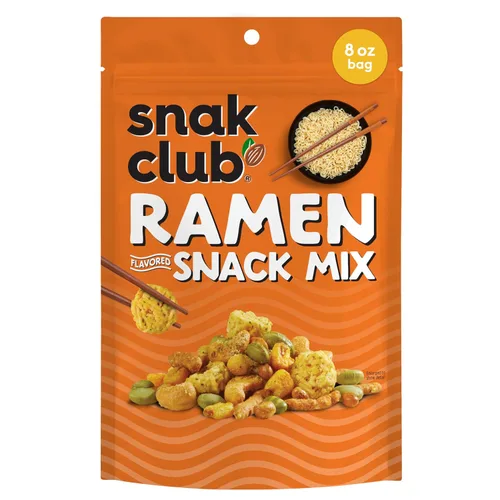 Vista 14 de Snak Club Mezcla de bocadillos al estilo cajún con cacahuetes picantes y especiados, cacahuetes con mantequilla y caramelo, maíz tostado, palitos