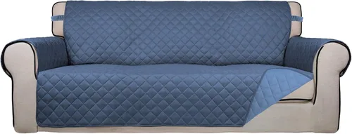 Vista 97 de PureFit - Funda de sofá acolchada reversible, protector de muebles impermeable, funda de sofá lavable con espuma antideslizante y correas elásticas