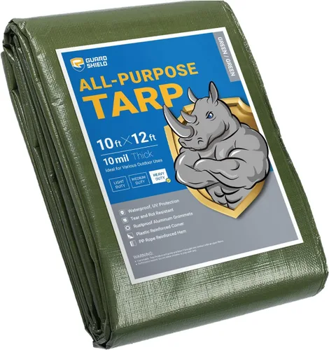Vista 56 de GUARD SHIELD - Lona resistente, impermeable, de polietileno, gruesa, resistente a los rayos ultravioleta, con ojales, para exteriores, 6 x 8 pies
