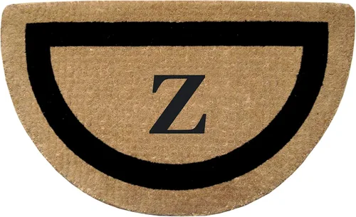 Vista 29 de Tapete de fibra de coco natural, para puerta de entrada, rectangular, resistente, para patio, atrapador de suciedad antideslizante, decoración