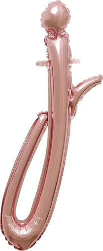 Vista 18 de Globo de aluminio en forma de escritura de oro rosa, 16 pulgadas (paquete de 1) - Elegante decoración de globos del alfabeto, perfecto para fiestas