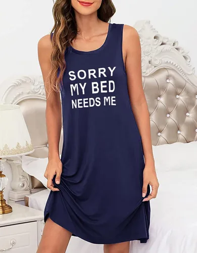 Vista 2 de Avidlove Camisón sin mangas para mujer, camiseta de dormir con espalda cruzada, sin mangas, ropa de dormir
