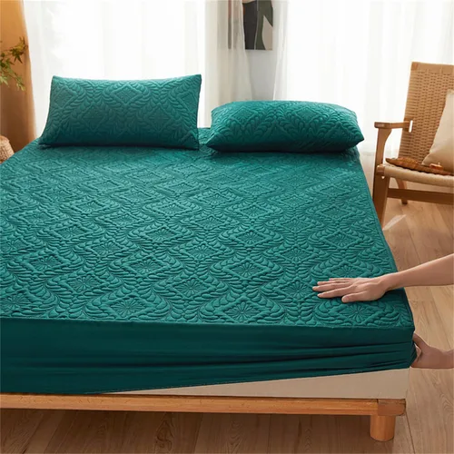Vista 5 de Protector de colchón impermeable, transpirable, suave, para colchón de 6 a 18 pulgadas, funda de colchón lavable sin ruido para dormitorio, hotel