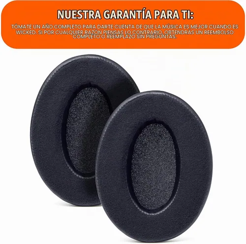 Vista 4 de WC PadZ Velour - Las almohadillas mejoradas definitivas de Wicked Cushions - Compatibles con Audio Technica, HyperX, SteelSeries Arctis y más Negro