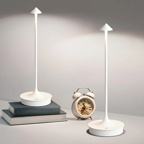 Vista 11 de Lámpara de mesa inalámbrica recargable LED funciona con pilas, lámpara de mesa de 4000 mAh, lámpara táctil regulable al aire libre, impermeable