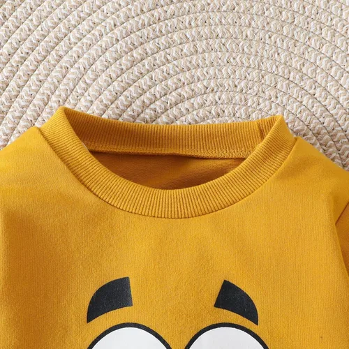 Vista 5 de Sudadera de manga larga con estampado de dibujos animados para niños y niñas