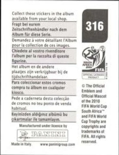 Vista 2 de Calcomanías de la Copa Mundial de la FIFA 2010 #316 Ghana – Emblema Ghana - Adhesivo oficial de álbum de fútbol de Ghana (2 pulgadas x 1.5 pulgadas)