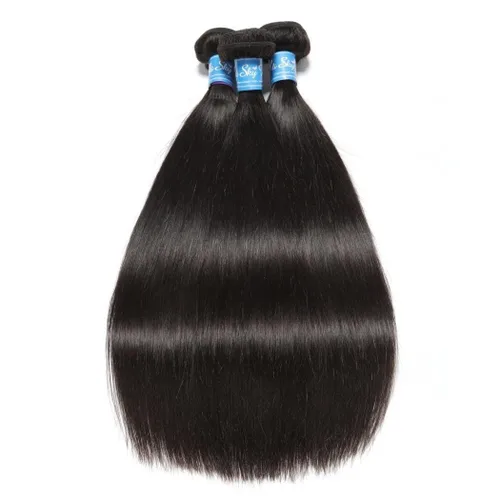 Vista 11 de Mechones de cabello 10A Remy peruano, cabello lacio, sedoso, 100 % sin procesar Paquetes de cabello