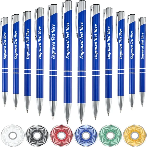 Vista 23 de Bolígrafos personalizados a granel con grabado sin nombre, bolígrafo de impresión personalizada, bolígrafo de metal pastel, regalo personalizado