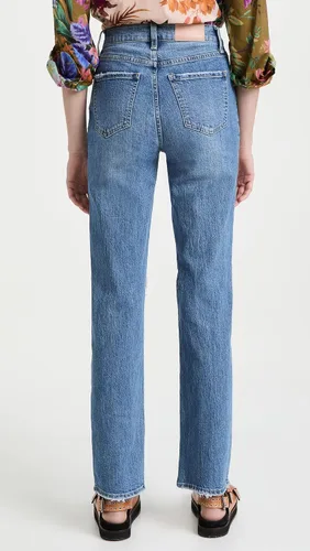 Vista 3 de Pistola Denim Jeans Cassie de tiro alto para mujer