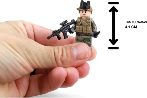 Vista 2 de Battle Brick Army OCP Chemical Warfare - Minifigura personalizada Minifig militar genuina Camuflaje impreso 1.6 pulgadas de alto Empaquetado