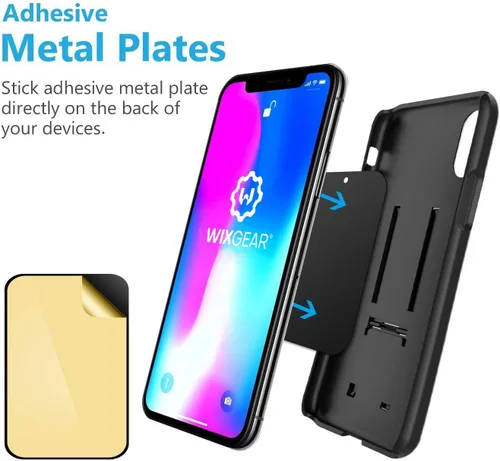 Vista 5 de WizGear soporte magnético plano para el tablero del auto, para teléfonos celulares y tabletas mini con tecnología de adhesión rápida - Extra delgado