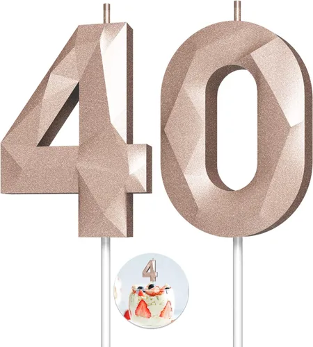 Vista 115 de Velas de cumpleaños con números (0 velas negras), forma de diamante 3D, decoración de pastel de feliz cumpleaños para niños y hombres, cumpleaños