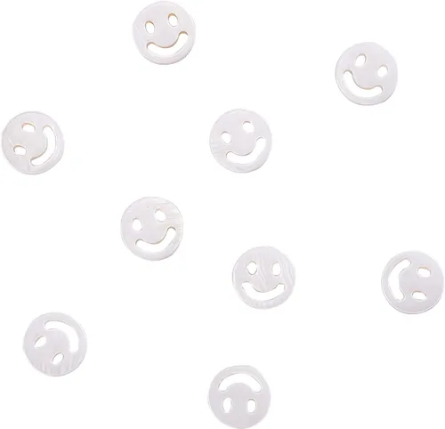 Vista 27 de LiQunSweet 10 cuentas de corazón dulce de concha de abulón natural para hacer aretes, pulseras, collares, joyas