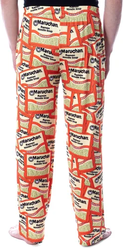 Vista 2 de Maruchan - Pantalones de pijama para hombre con sabor a pollo y fideos ramen
