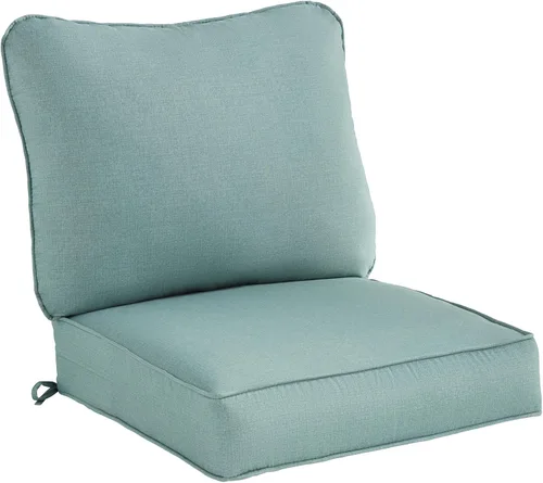 Vista 19 de Greendale Home Fashions Juego de cojines de asiento profundo para exterior de 2 piezas, Adobe Ártico