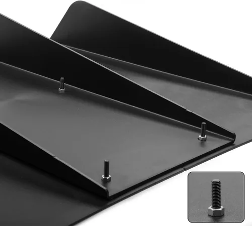 Vista 5 de IKON MOTORSPORTS Difusor trasero, compatible con vehículos universales de 22" x 20" pulgadas, plástico ABS sin pintar, spoiler aerodinámico trasero
