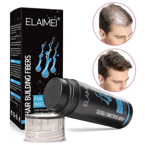 Vista 2 de Polvo de la línea del cabello Fibra del cabello Fibra natural del cabello Aplicar a hombres mujeres Consigue cabello grueso Oculta la pérdida