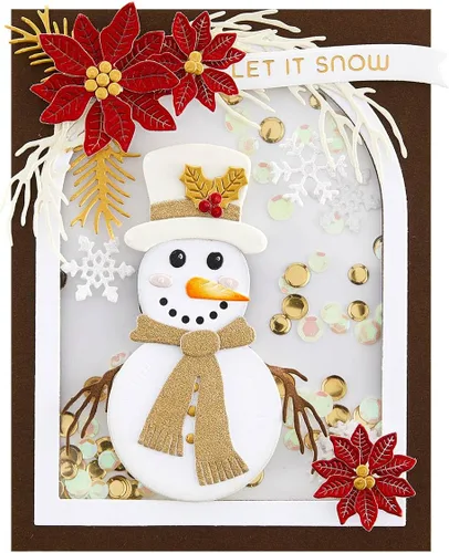 Vista 8 de Spellbinders Suzanne Hue - Troqueles grabados para coronas navideñas S6-219