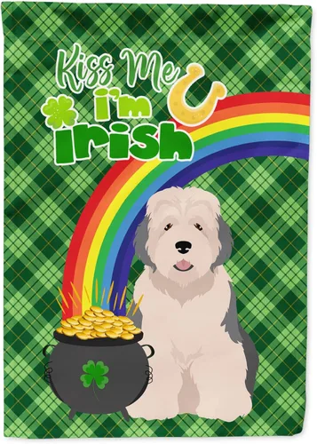 Vista 85 de Caroline's Treasures WDK4731GF - Bandera decorativa para jardín del día de San Patricio, color negro y tostado, Airedale Terrier, para jardín