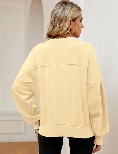Vista 6 de ZHENWEI Sweatshirts for Women Crewneck Pullover Sweaters with Pockets