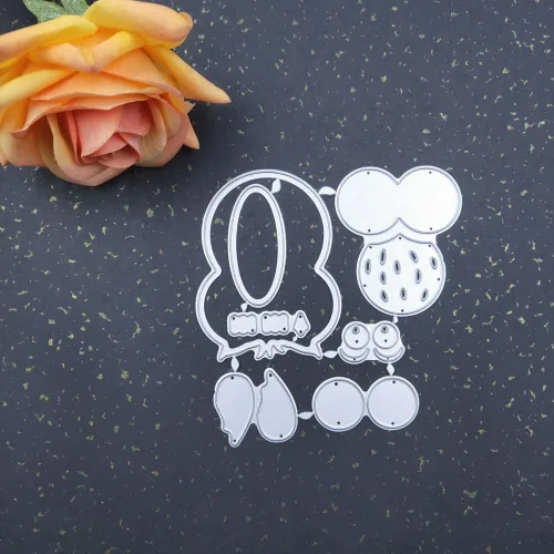 Vista 6 de Plantillas de plantillas de metal para decoración de tarjetas y álbumes de recortes, 1 unidad