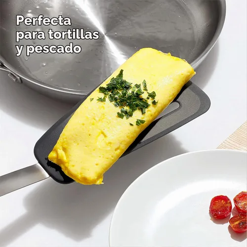 Vista 3 de OXO Good Grips - Volteador flexible de silicona para tortillas, color negro