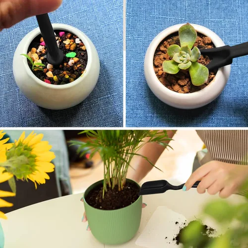 Vista 3 de Juego de 12 herramientas para suculentas, kit de herramientas de jardín de trasplante para jardinería interior, maceta, cuidado de cactus