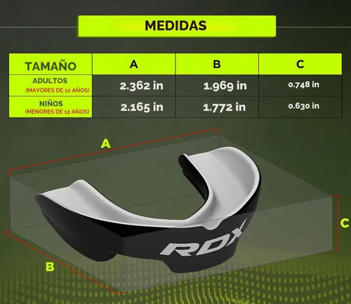Vista 6 de RDX Protector Bucal para Boxeo MMA Kickboxing Muay Thai Judo Karate - Protector de Mandíbula con Funda de Almacenamiento para Adultos, Artes Blanco