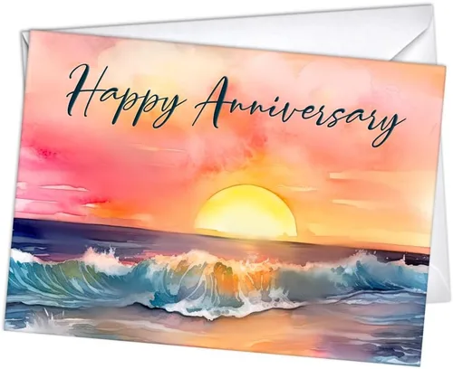 Vista 12 de Wright Home & Gift Here to Eternity - Tarjetas de felicitación de feliz aniversario para esposo/esposa, 1 paquete individual + 1 sobre (5 x 7)