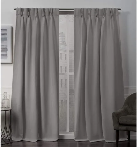 Vista 9 de Cortinas Exclusive Home Curtains, par para panel, de satén Plata