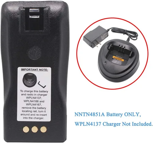 Vista 2 de NNTN4851 - Batería Ni-MH de 1600 mAh compatible con Motorola CP200 CP200D PR400 EP450 EP450S DEP450 CP140 CP160 CP180 CP250 GP3688 GP3188 Radio