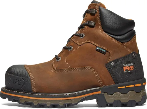 Vista 9 de Timberland PRO botas de trabajo para hombre Boondock de 6.0 pulgadas, con puntera suave, impermeables, industriales, Marrón